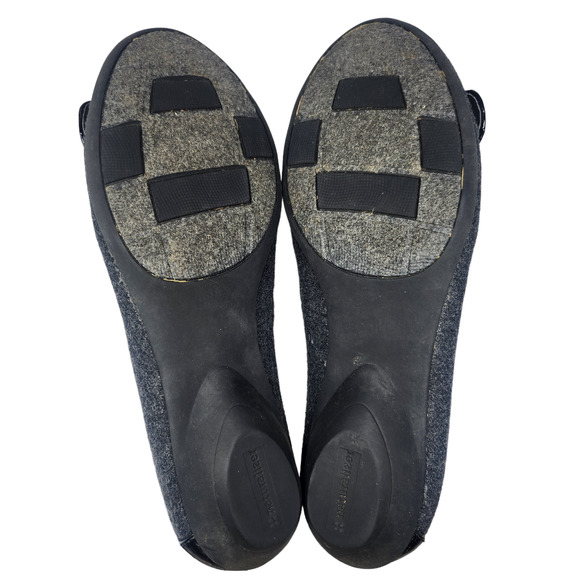 Naturalizer Shoes Womens 9.5 Gray Black Colorblock Low Heel Button Faux Leather - Picture 11 of 12